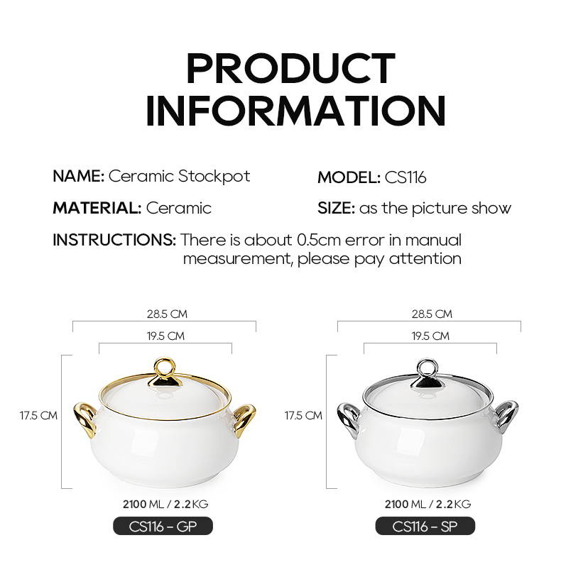 tamaño de olla de sopa de cerámica